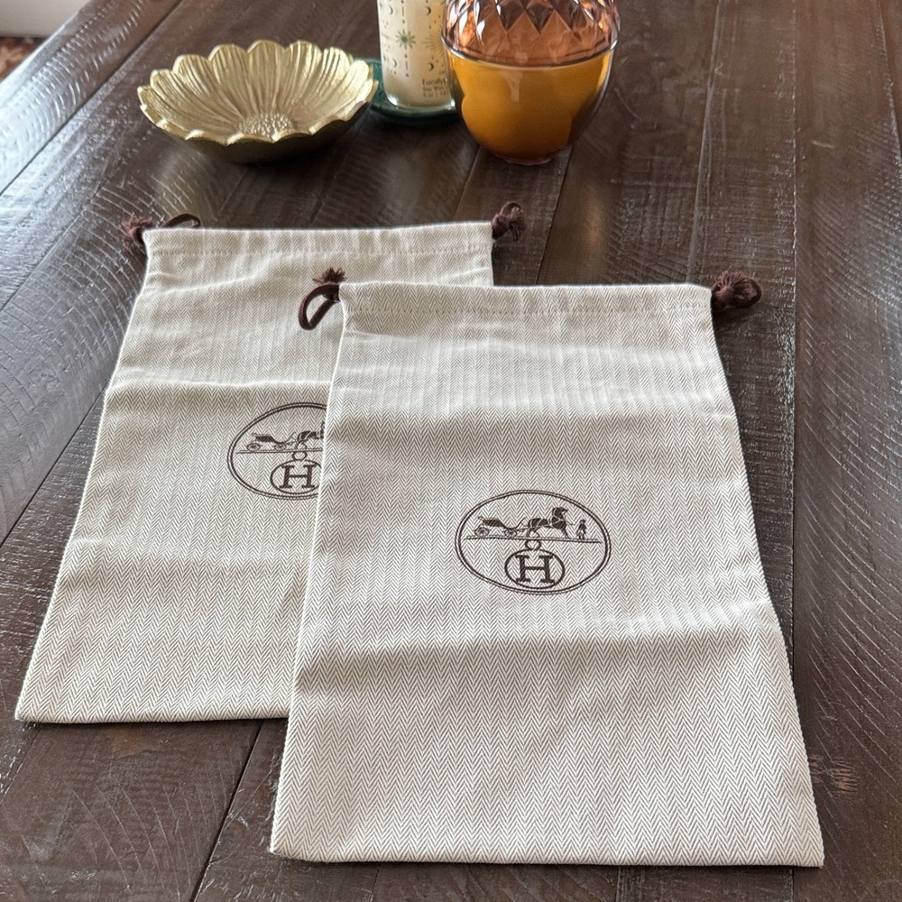 Hermès Beige Dust Bags 2pcs